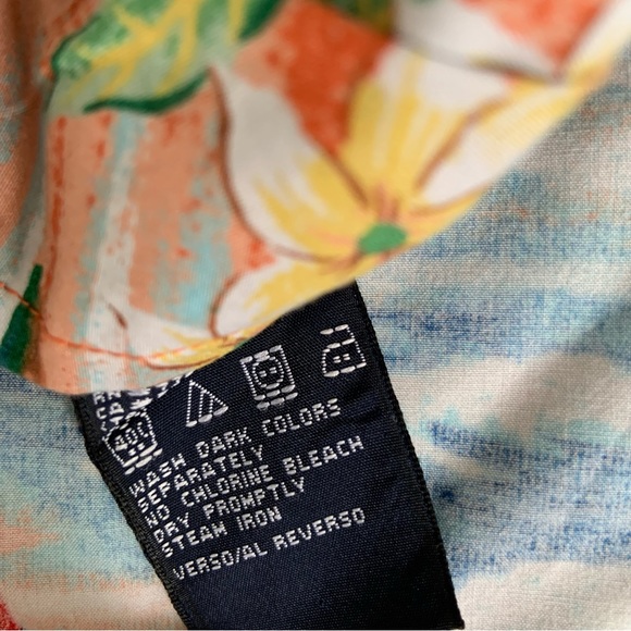 TOMMY HILFIGER HAWAIIAN TROPICAL SHIRT / VINTAGE / COTTON / XL / SHORT SLEEVE - Picture 5 of 9